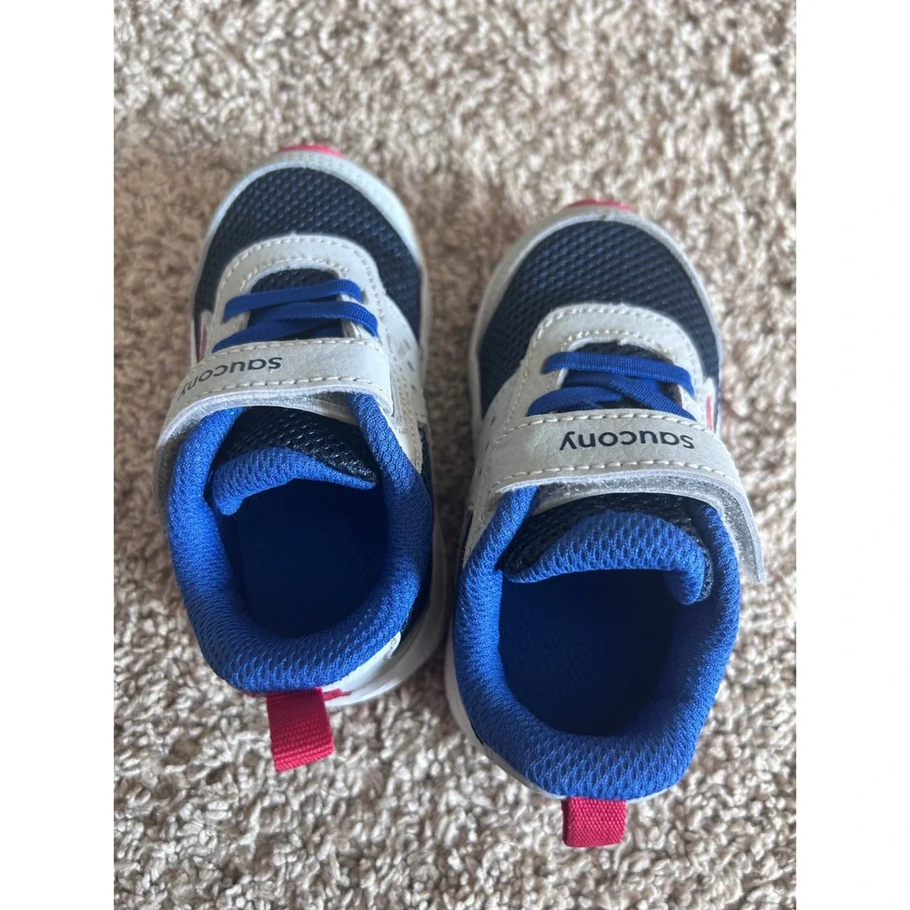 Saucony‎  Share Ride Jr Sneaker Navy/Gray/Red SZ 5